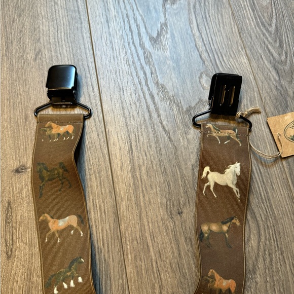 NWT Woodland Creek Brown Multicolored Horse Adult Suspenders Size 49 inches - Picture 14 of 14
